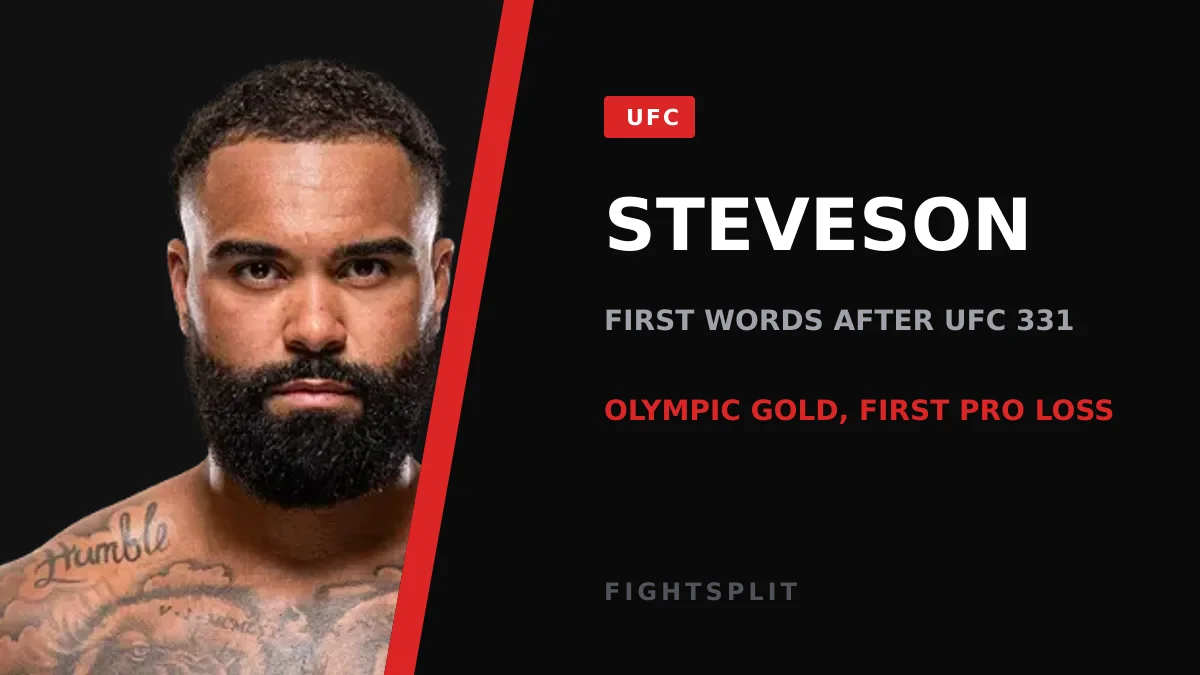 Gable Steveson stands in the octagon during a UFC event
