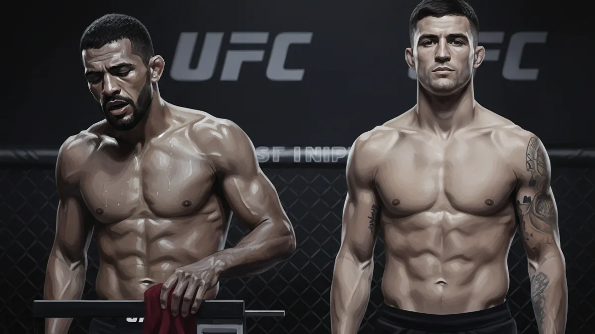 Ismael Bonfim inside the UFC Octagon during a lightweight bout