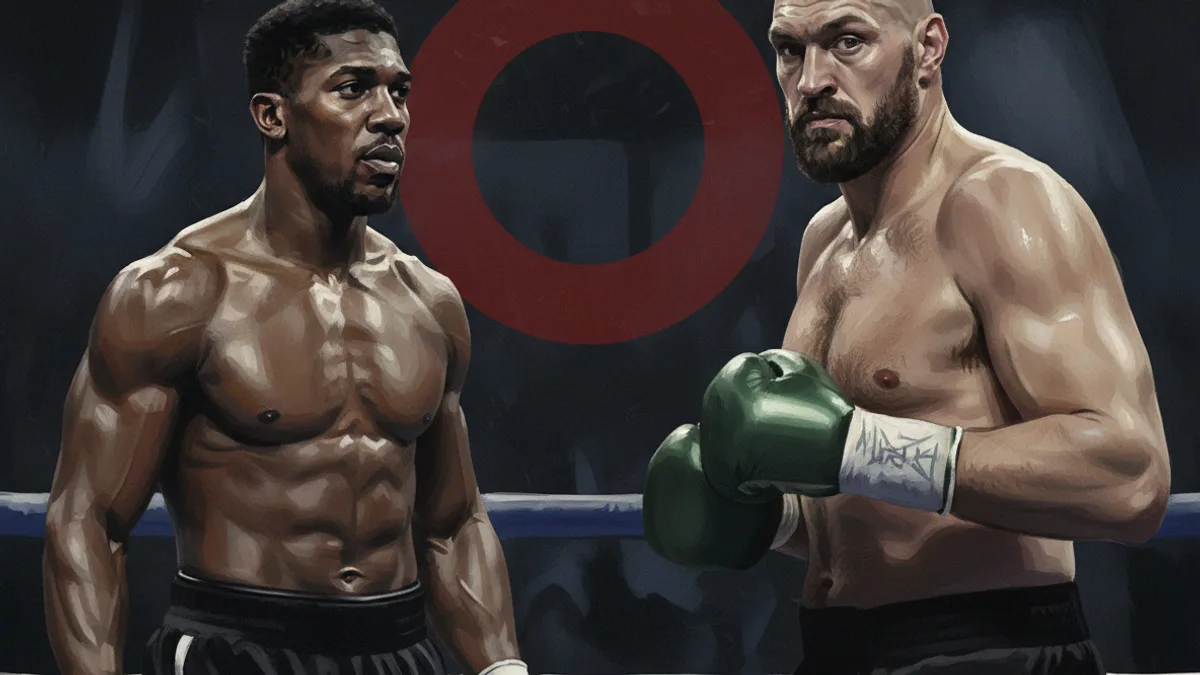 Anthony Joshua celebrates a knockout victory in the ring