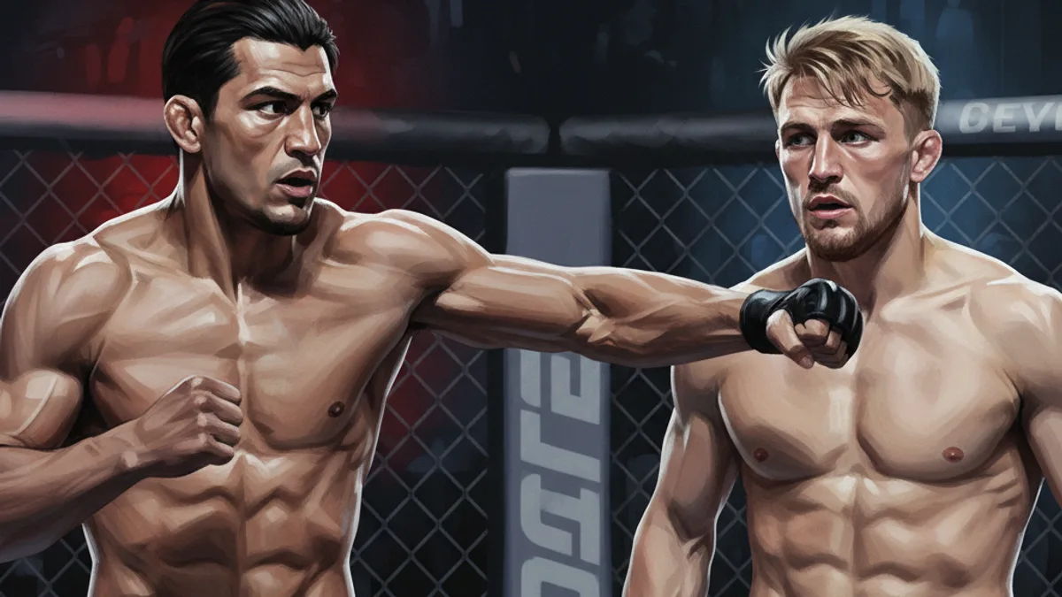 Ramazan Temirov celebrating a knockout victory in the UFC octagon